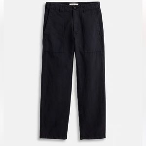 alex mill neil utility straight leg pants washed black 2